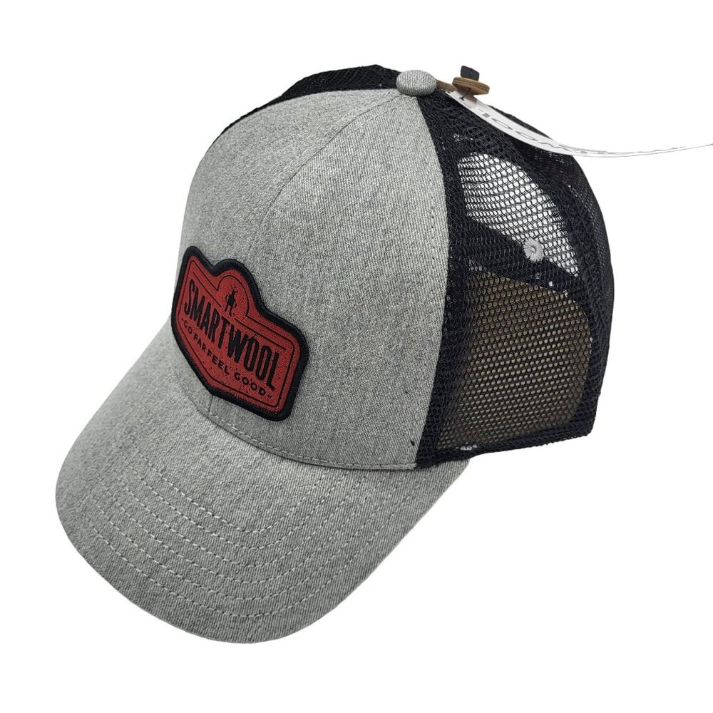 Smartwool Truckers Hat Front Logo Snapback Mesh Grey Unisex Adult One Size - Picture 7 of 16